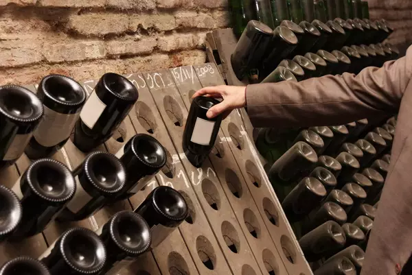 Man chooses wine